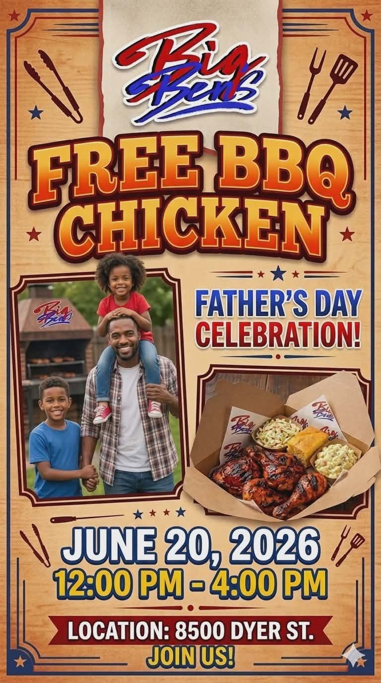 Free BBQ Chicken — Father's Day